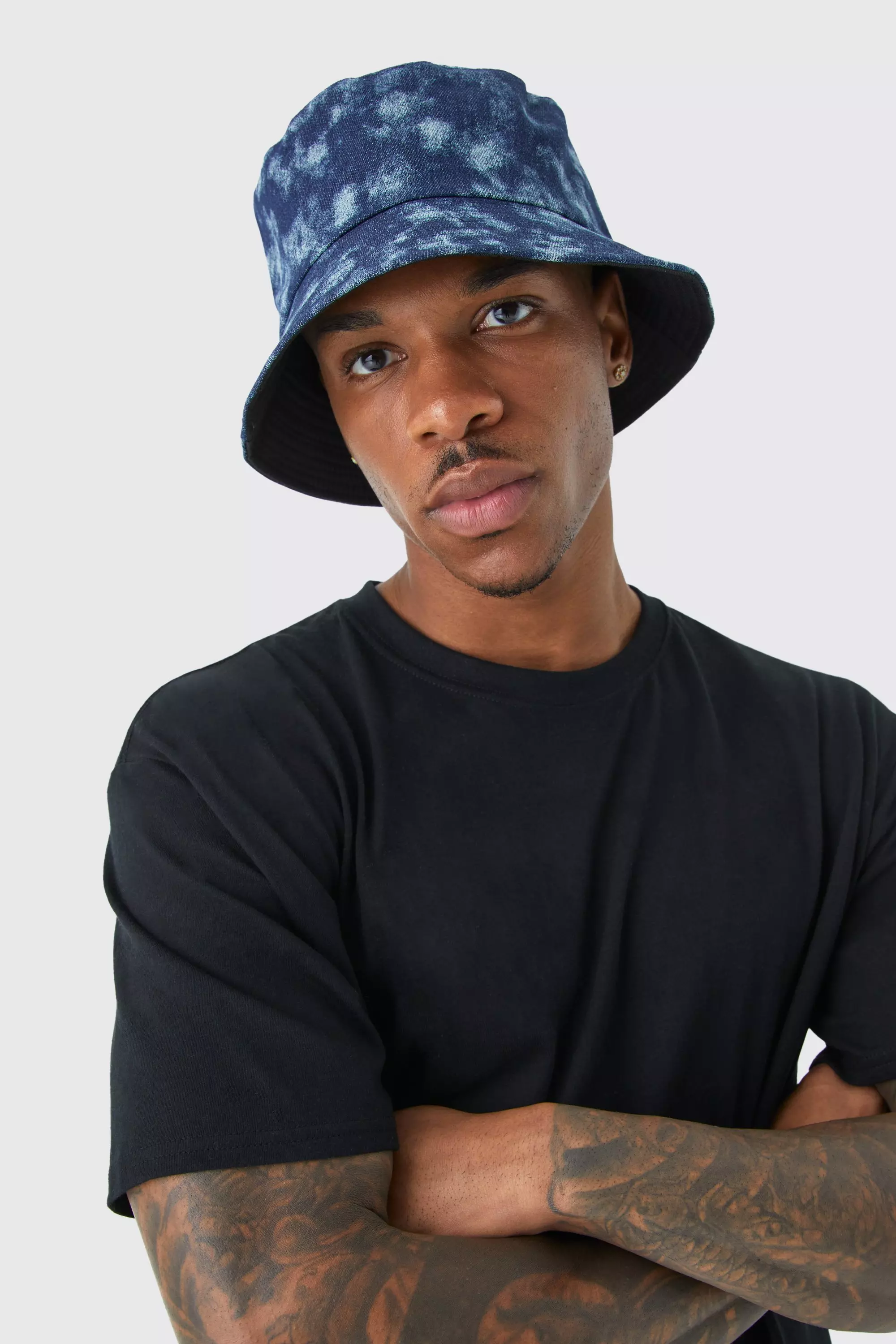 Denim bucket hat mens online